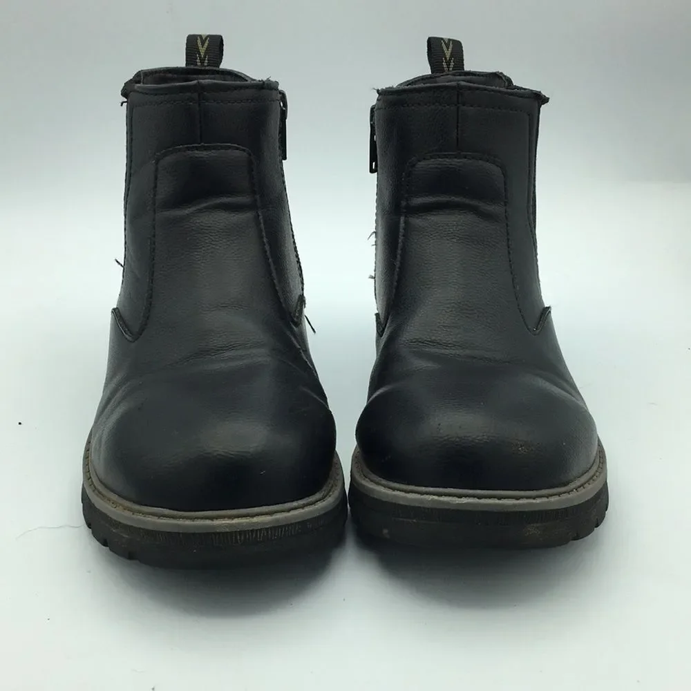wonder nation Black Chelsea Ankle Boots Stretch Youth size 3 Unisex